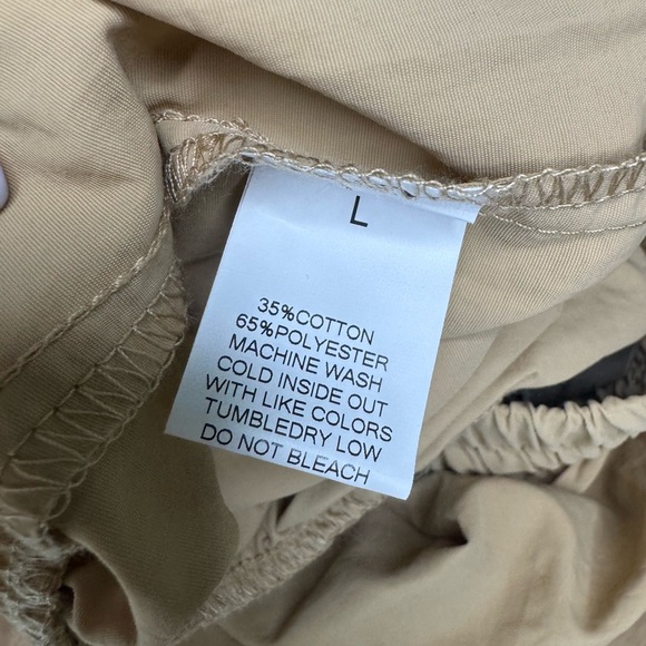 HALFHEART Tan Ruched Wide-Leg Pants Size Large. A23 - Picture 10 of 12